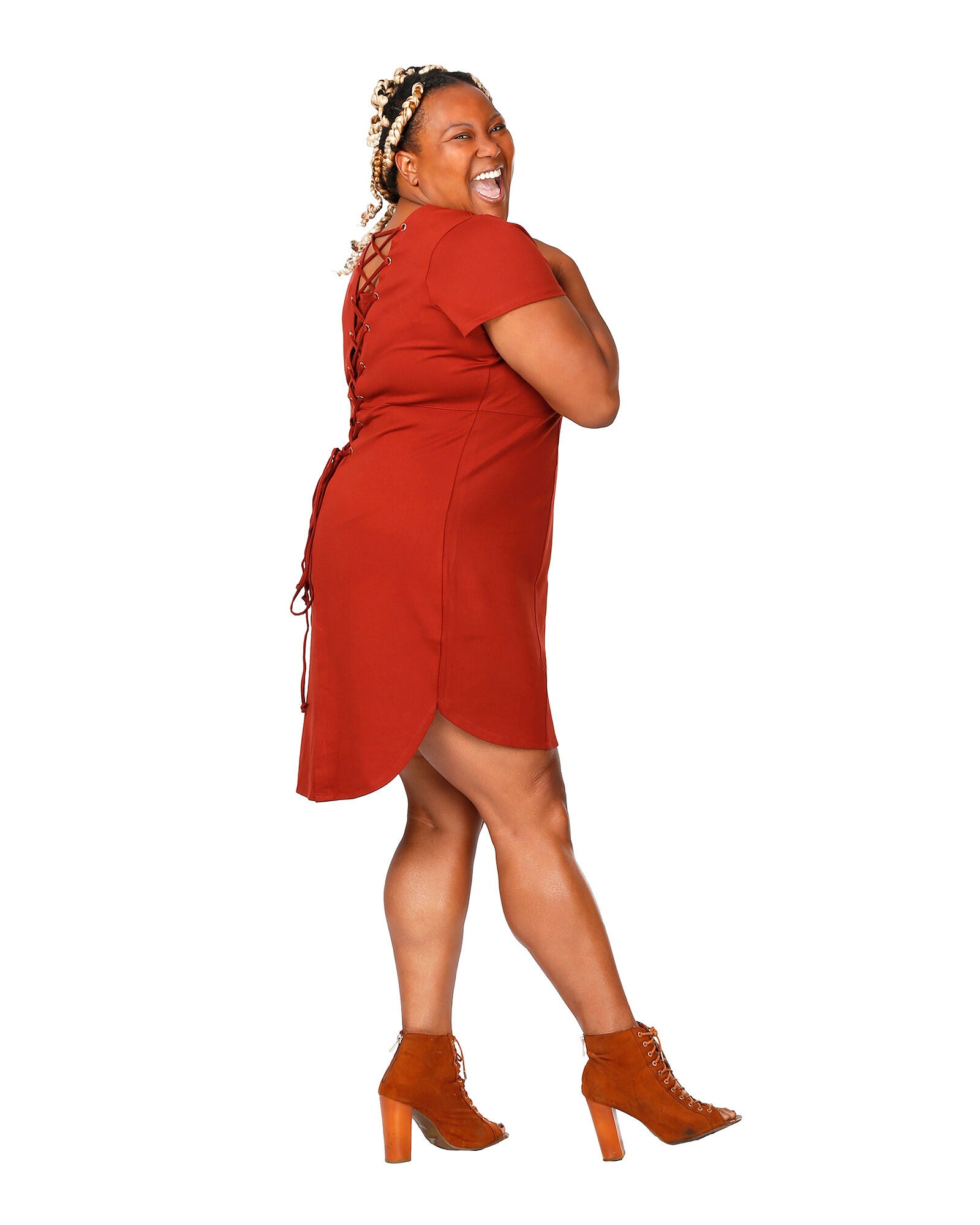 Jo Jo Lace Up Back Dress, , alternate image number 7