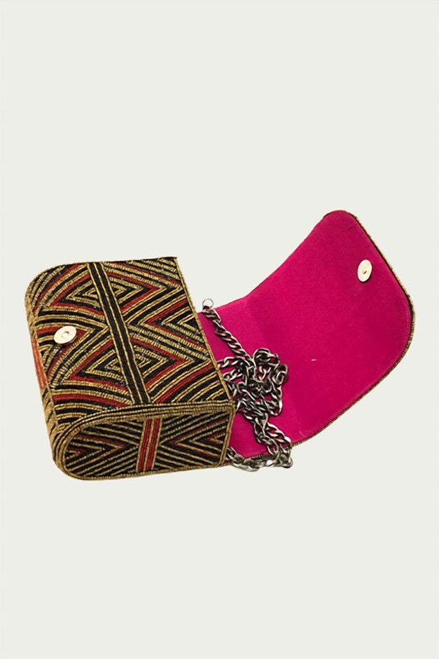 Minervas Beaded Cross-Body Clutch Bag in Bronze, , alternate image number null