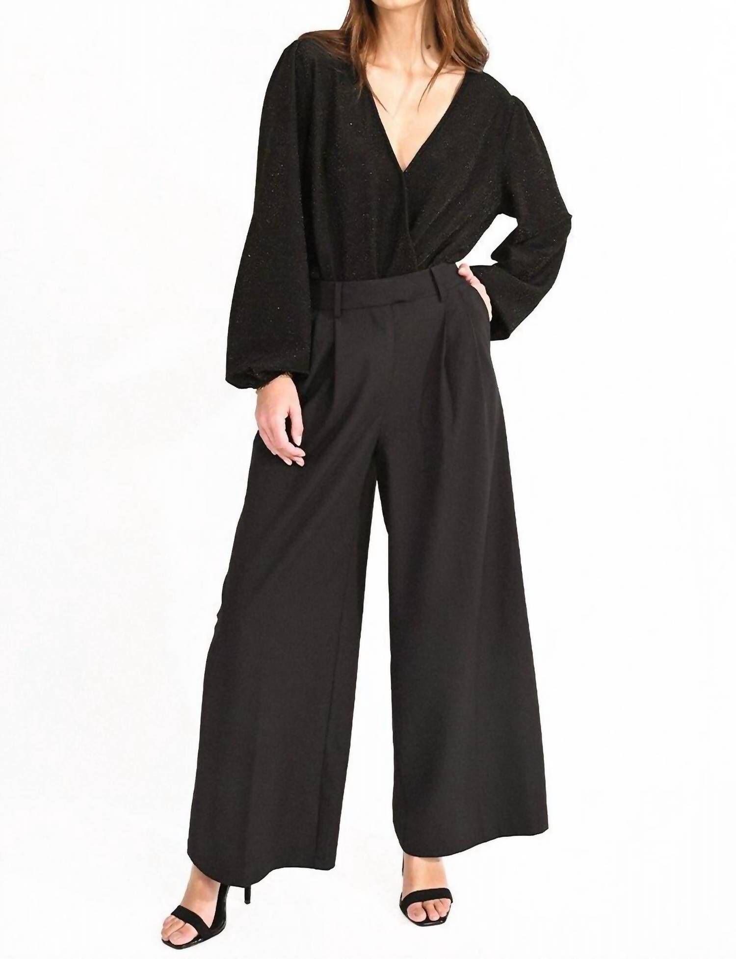 LADIES WOVEN PANT IN BLACK, , alternate image number 6
