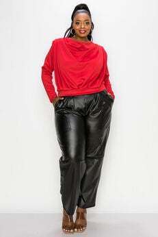 NOELLE COWL NECK TOP