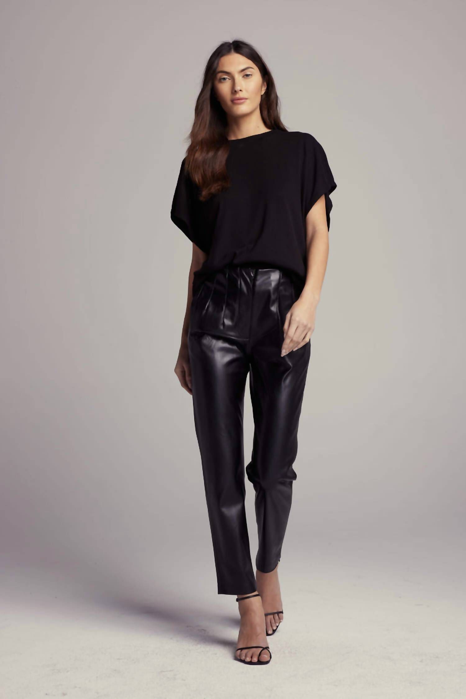 KEATON PANT IN BLACK, Black / Black, alternate image number 2