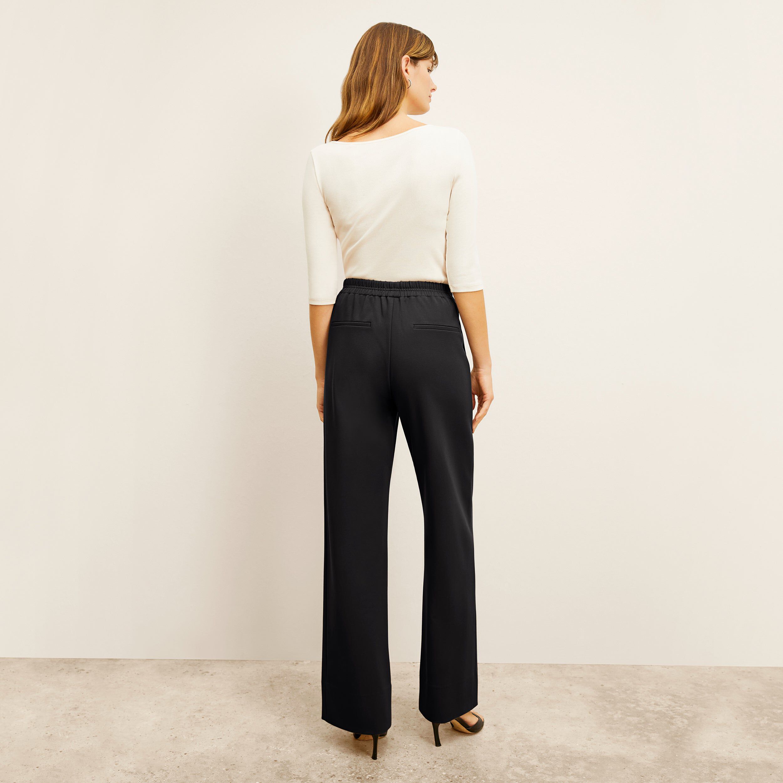 Jordan Trouser - Butter Ponte, Black / Black, alternate image number 5