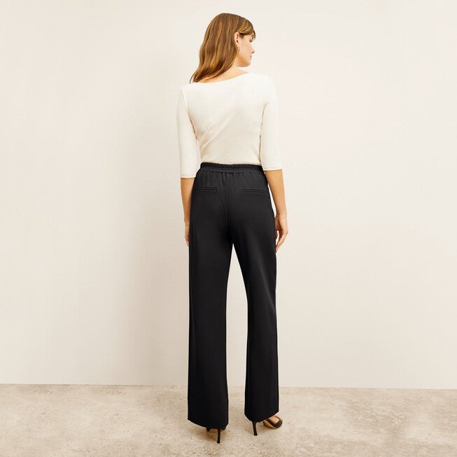 Jordan Trouser - Butter Ponte, Black / Black, alternate image number 5