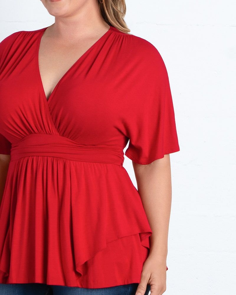 Promenade Top, RUBY RENDESVOUS / Red, alternate image number 1