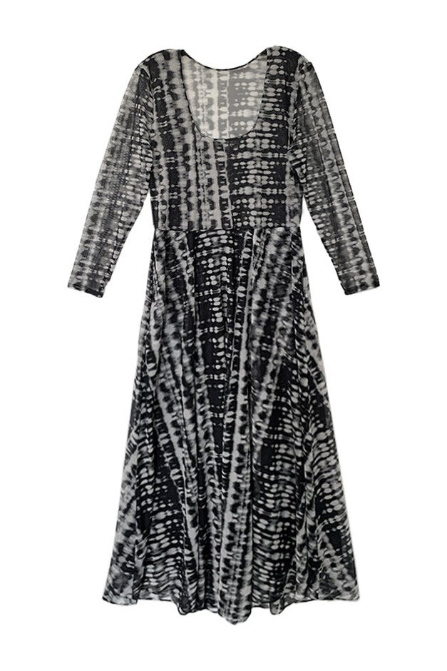 Mesh Midi Dress, Tie Dye / Black, hi-res image number null