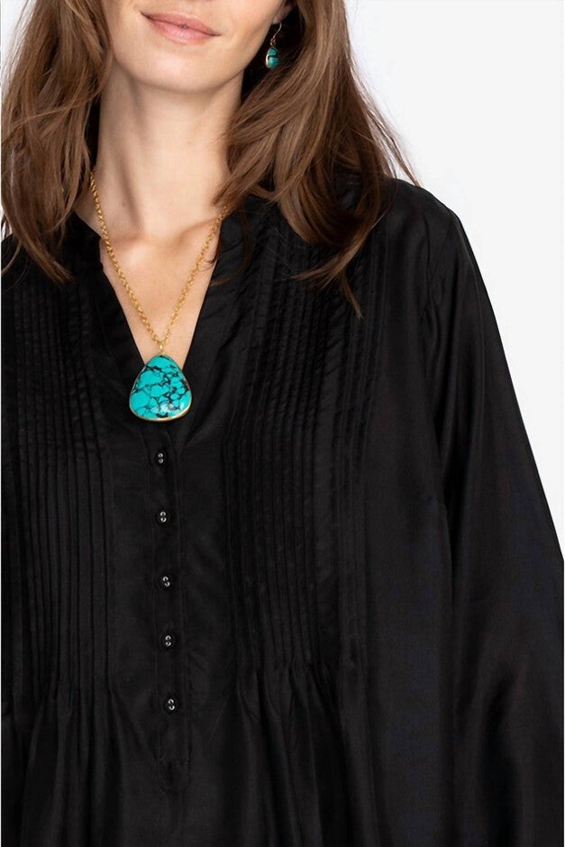 SHAKI SILK BLOUSE IN BLACK, , alternate image number null