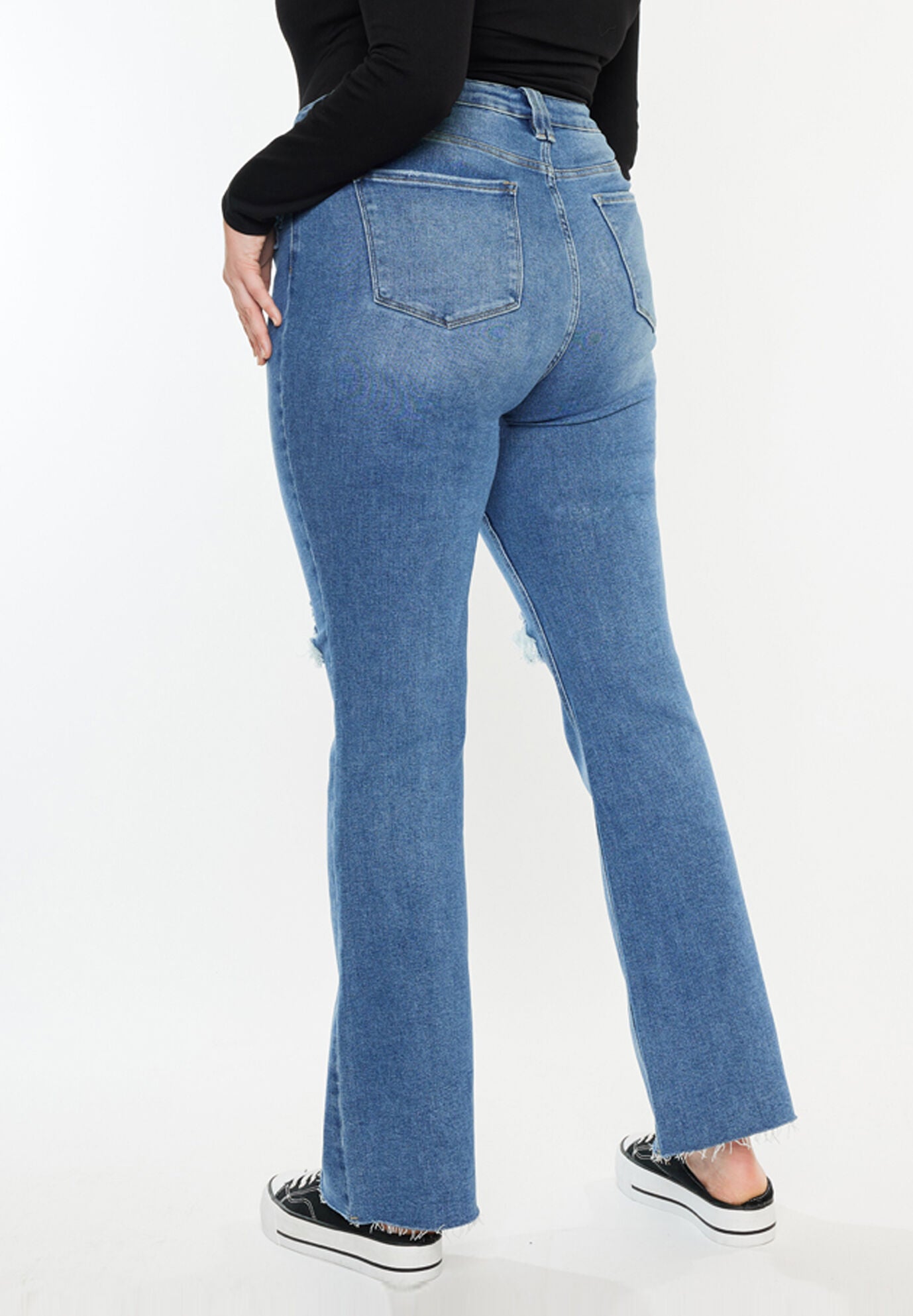 Sunflower Essentials High Rise Bootcut Jeans ( Plus Size), Medium Wash / Medium Wash, alternate image number 6