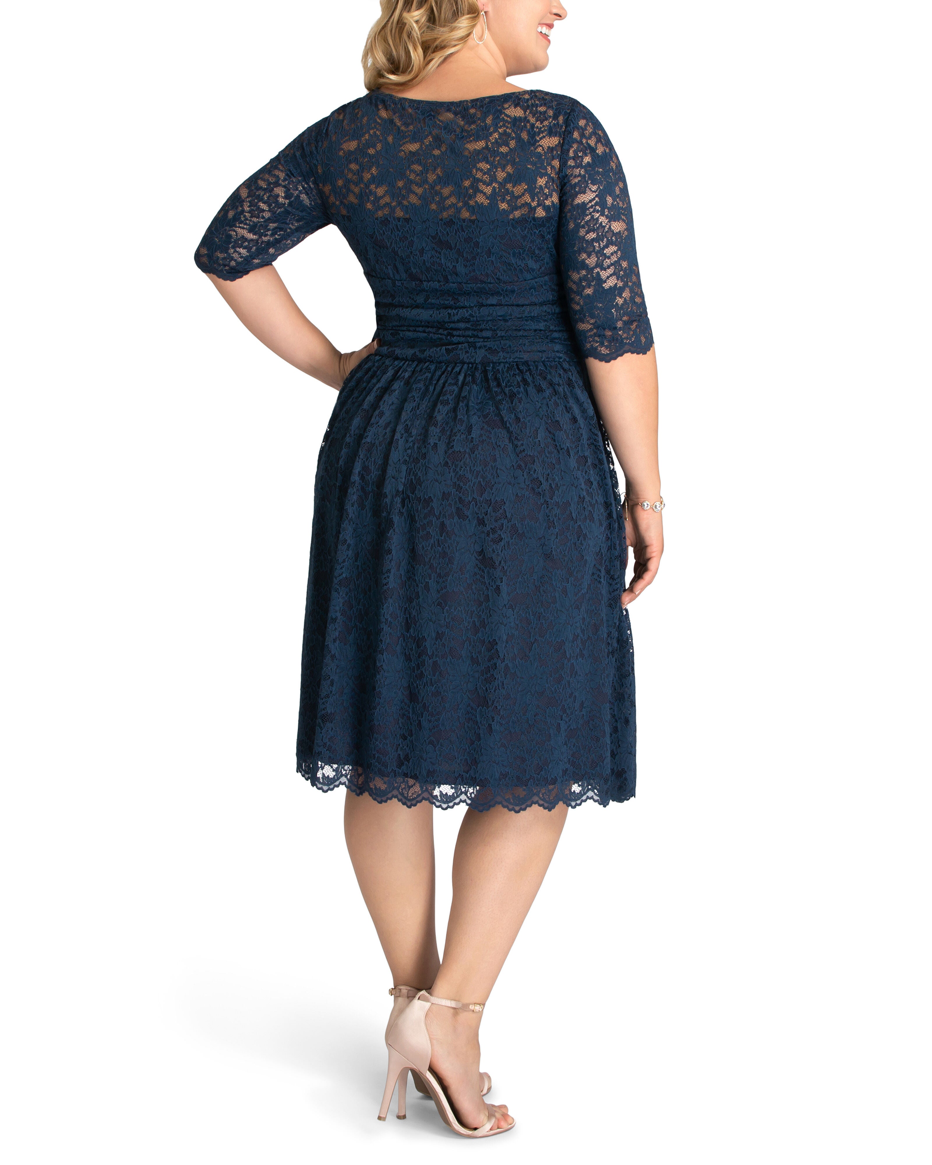 Luna Lace Dress, INDIGO BLUE / Navy, alternate image number 3