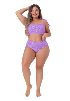Two Piece Swimsuit Polka Dots Bikini Bandeau