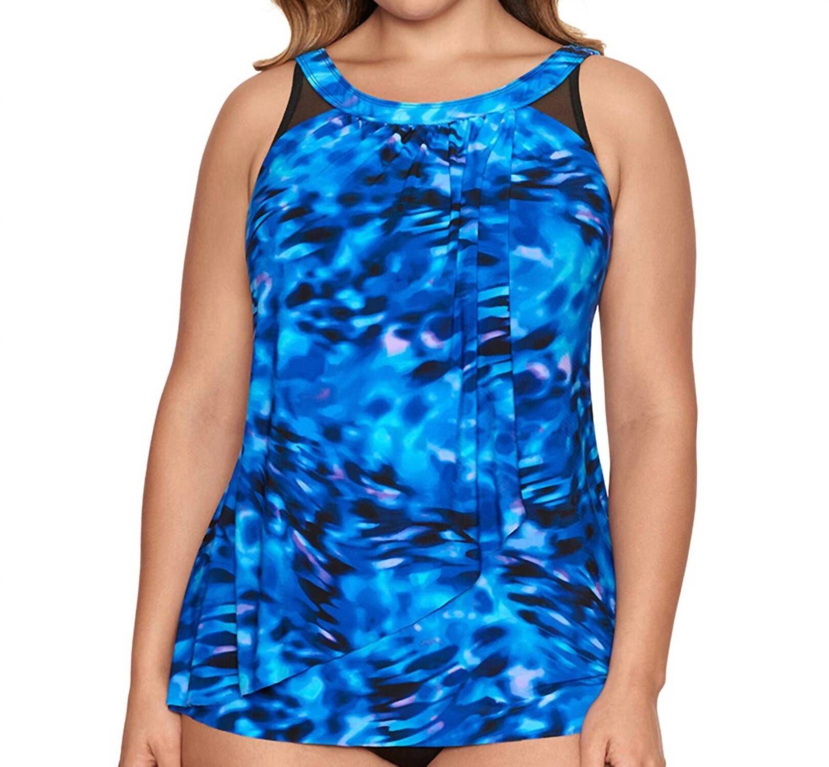 URSULA UNDERWIRE TANKINI TOP, Blue / Azure Blue, hi-res image number 0