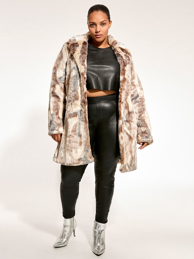 ALEXA FUR JACKET, Autumn / Cream, alternate image number 4