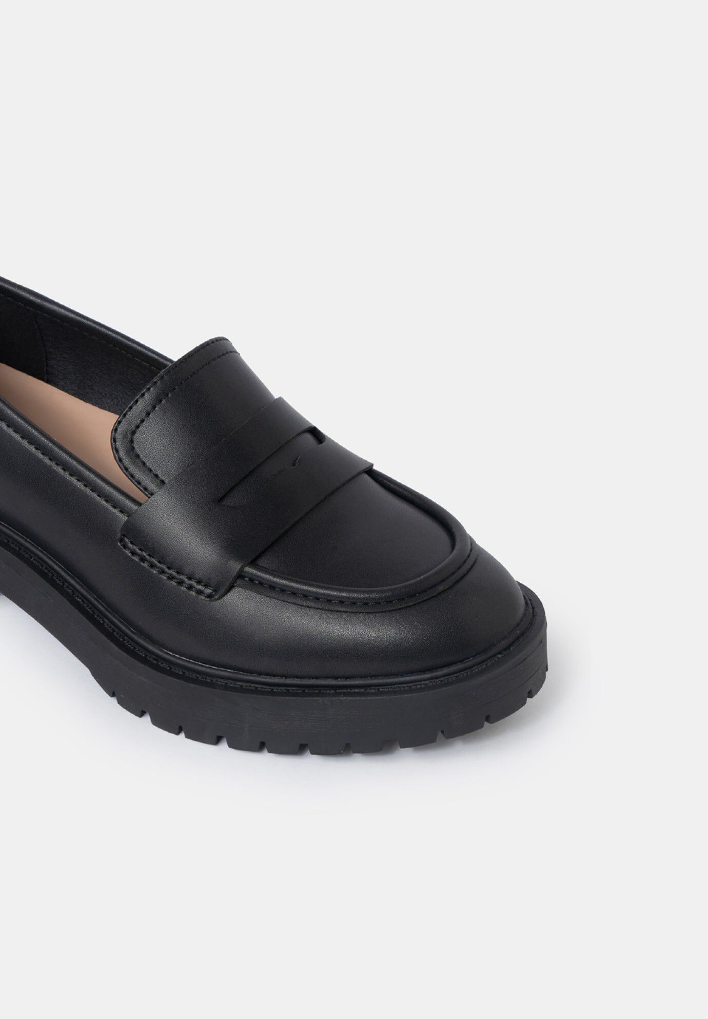 Tate Vegan Classic Loafers, Black / Black, alternate image number 2