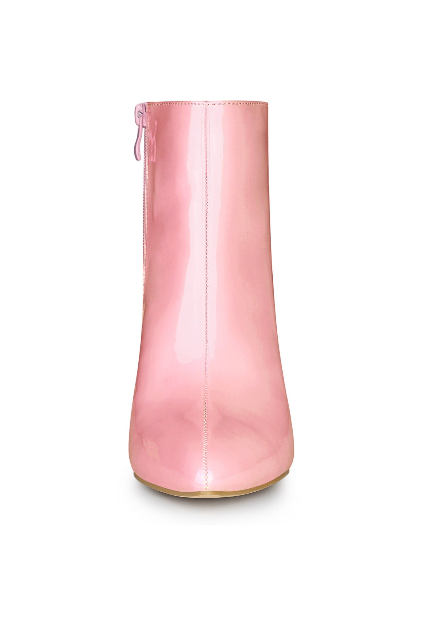 POINTED TOE STILETTO HIGH HEEL DRESS BOOTS, Baby Pink / Pink, alternate image number 1