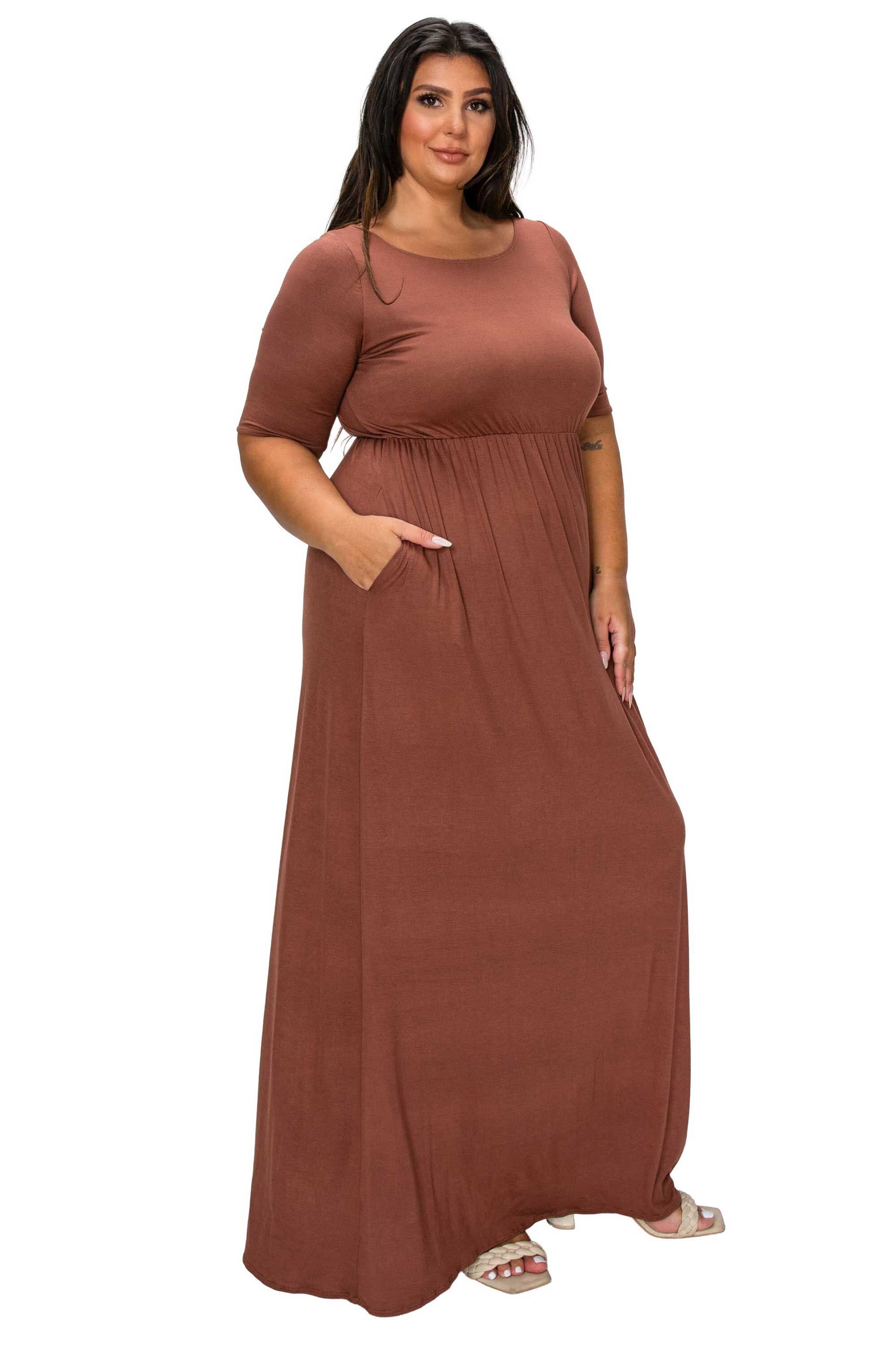 Eva Pocket Maxi Dress, Toffee / Brown, alternate image number 1