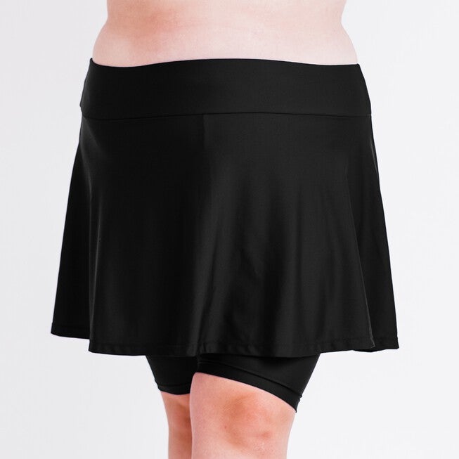 Midi Swim Skort, Black Recycled / Black, hi-res image number 0