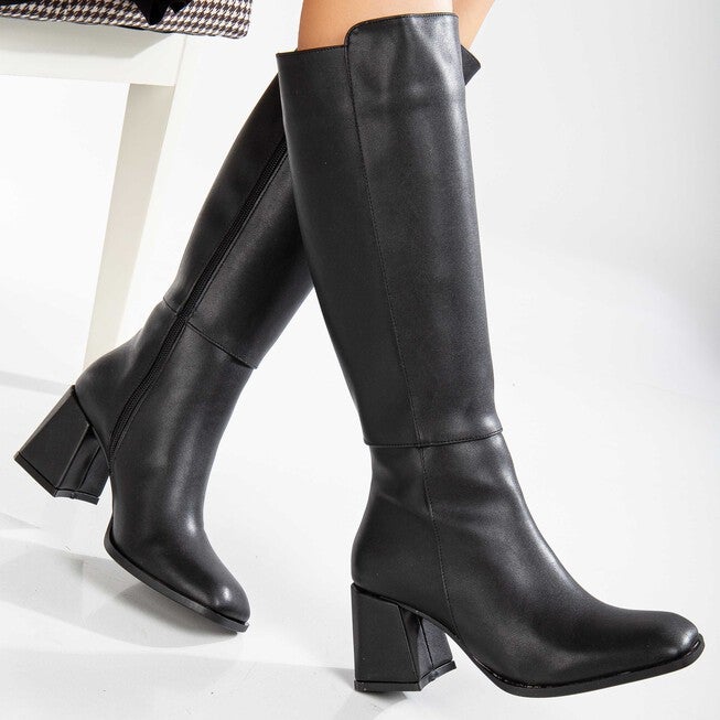 ADELE - BLACK KNEE HIGH BOOTS, BLACK / Black, alternate image number 2
