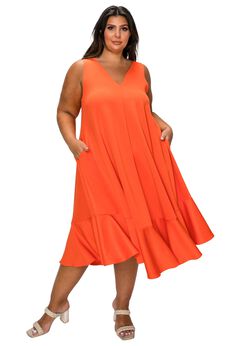 Simone Sleeveless Pocket Flare Dress