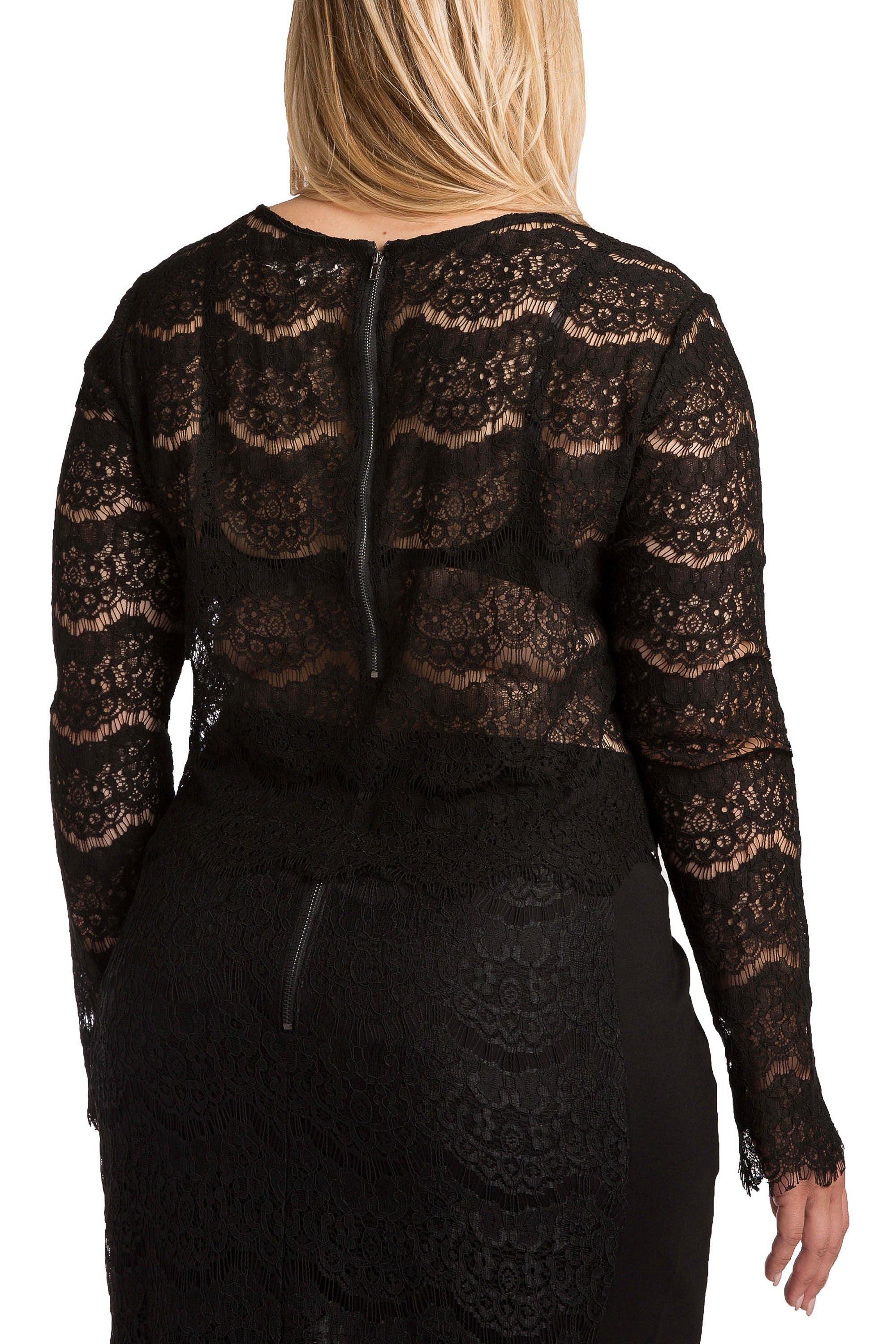 Sydney Black Lace Skimmer, BLACK / Black, alternate image number 3