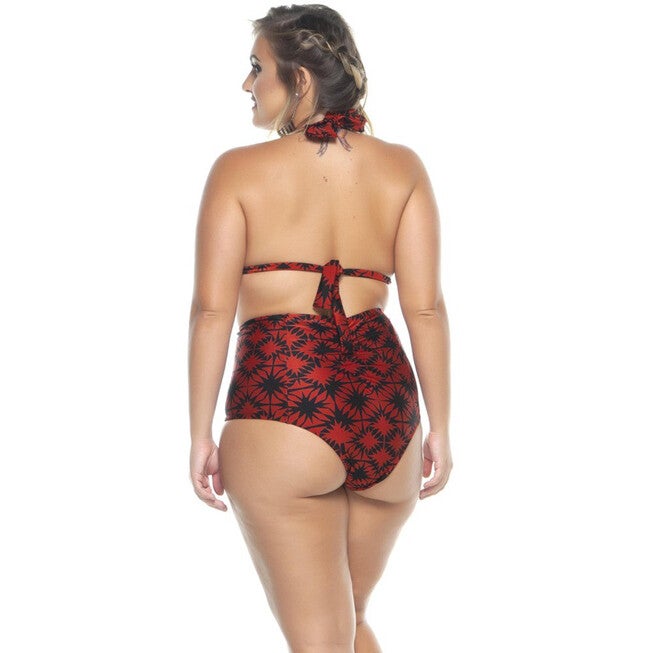 Hot Pant Lift Butt Bottom, Terracotta Geometric / Sienna, alternate image number null