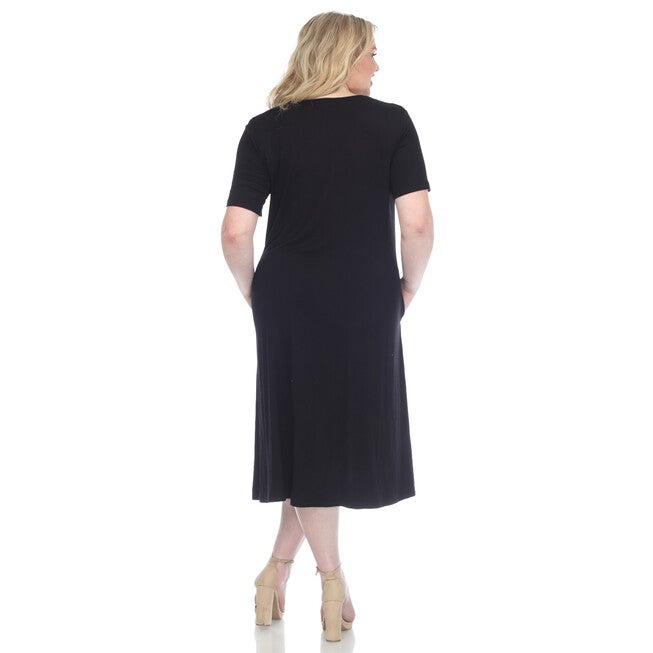 Short Sleeve Midi Dress, , alternate image number 7