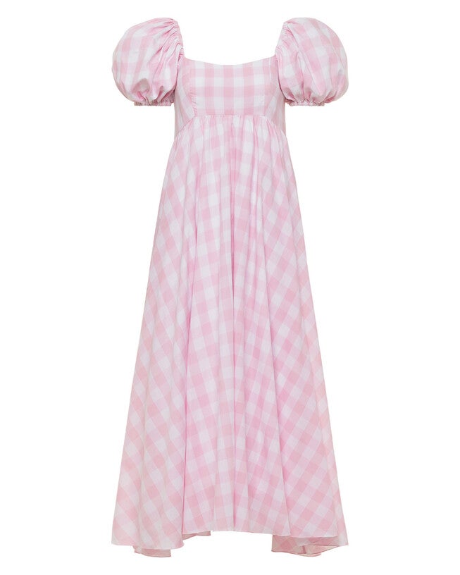 Rory Gingham Midi Dress, Tea Pink and White / Pink, hi-res image number 0
