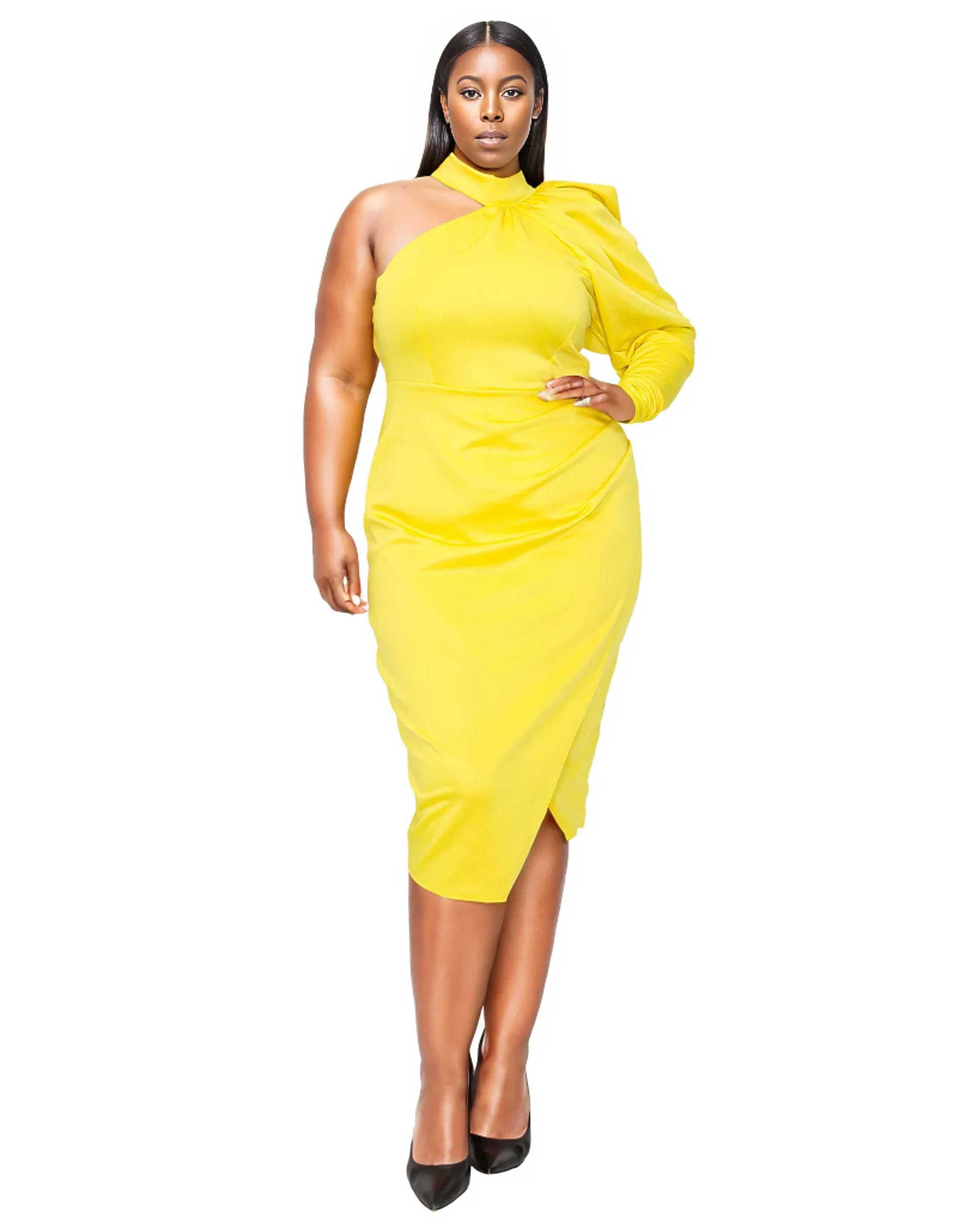 GIGI DRESS, Yellow / Yellow, hi-res image number 0