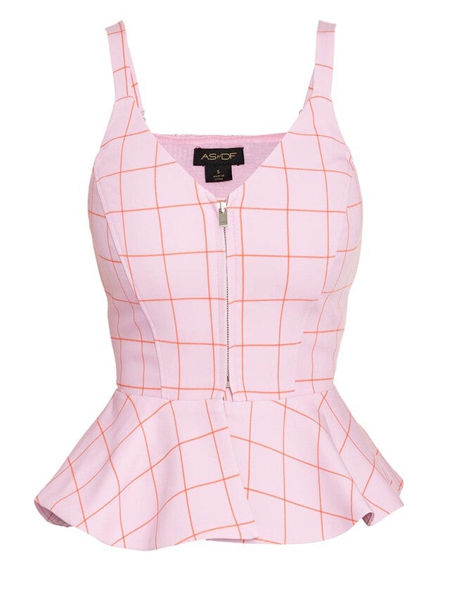 Leo Top, Leo Plaid / Pink, hi-res image number 0