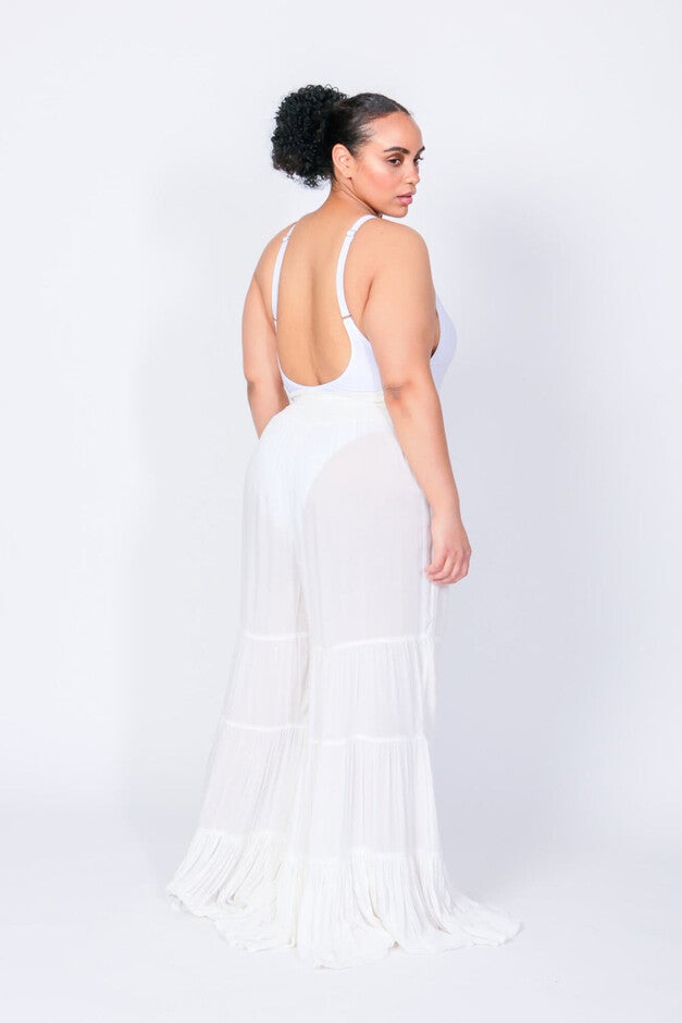 Milos Wide Leg Tiered Pants, , alternate image number null