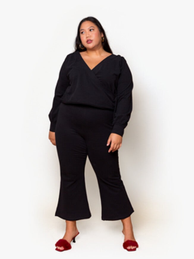 Eliza Cropped Hoodie, BLACK / Black, alternate image number null