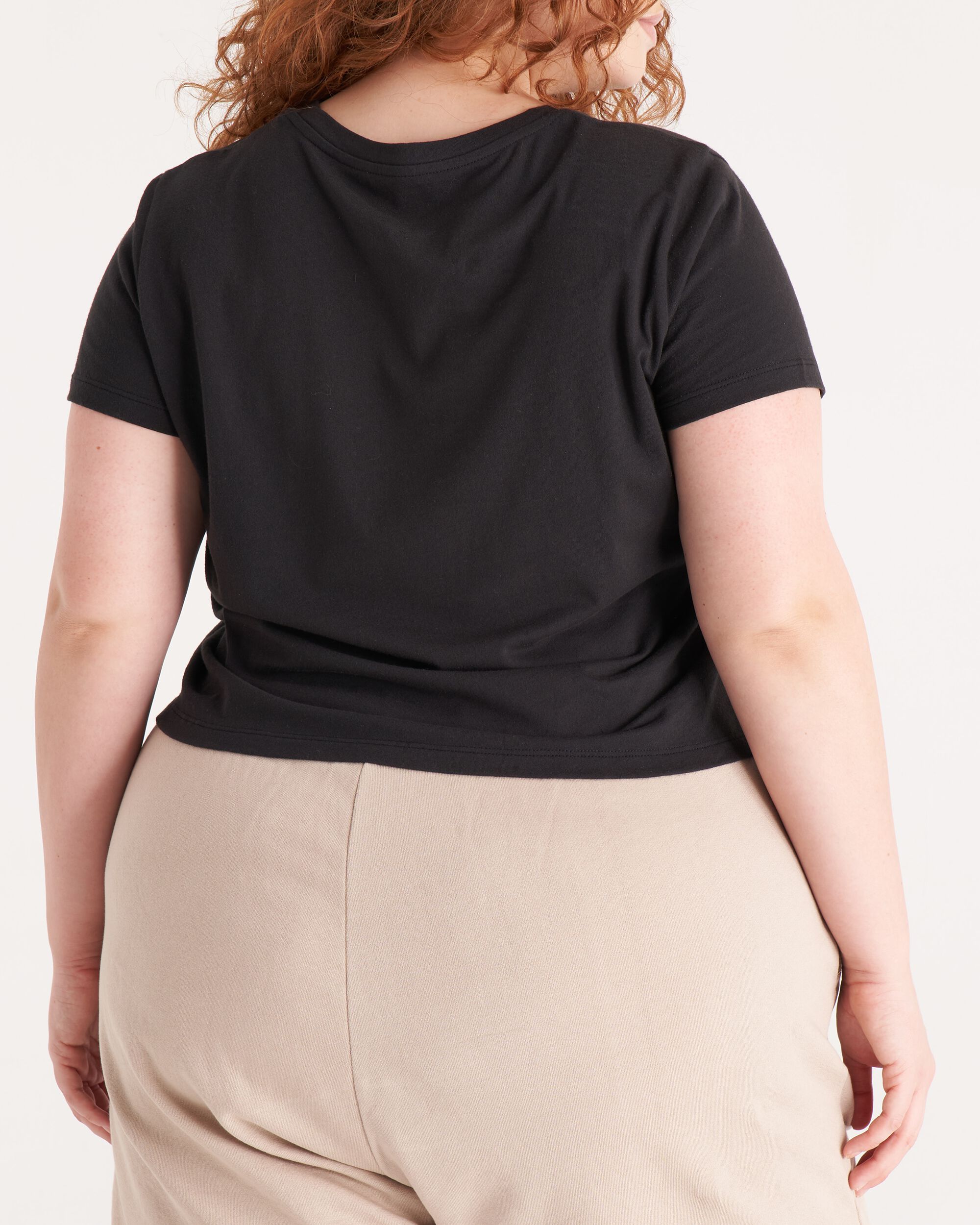 The Crop Tee, Onyx / Black, alternate image number 2