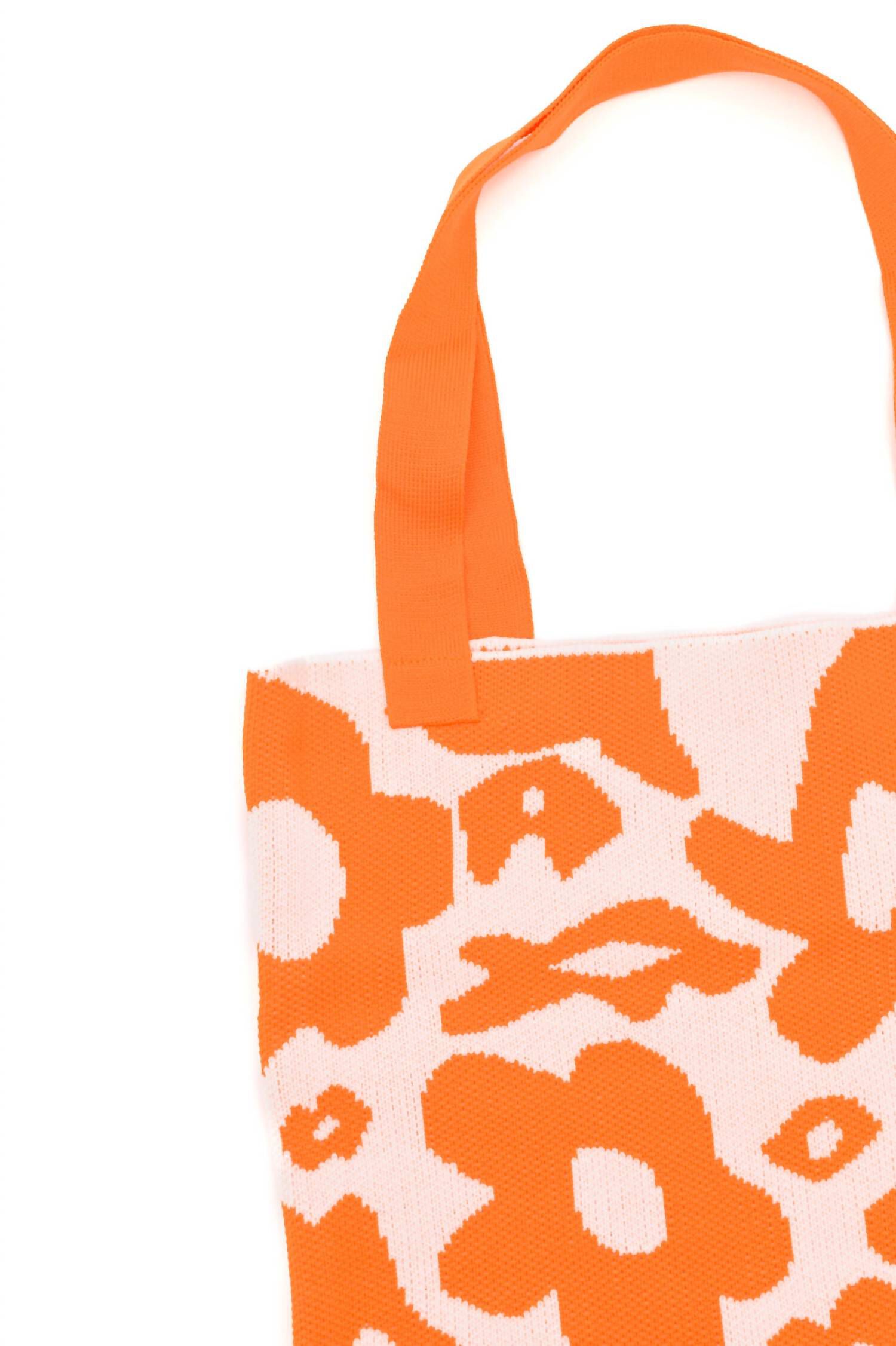 Women's Lazy Daisy Knit Bag, Orange / Orange, alternate image number 1