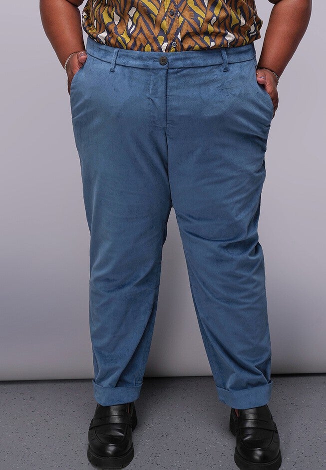 The Empower Velveteen Trouser, OXFORD BLUE / Cornflower Blue, hi-res image number 0