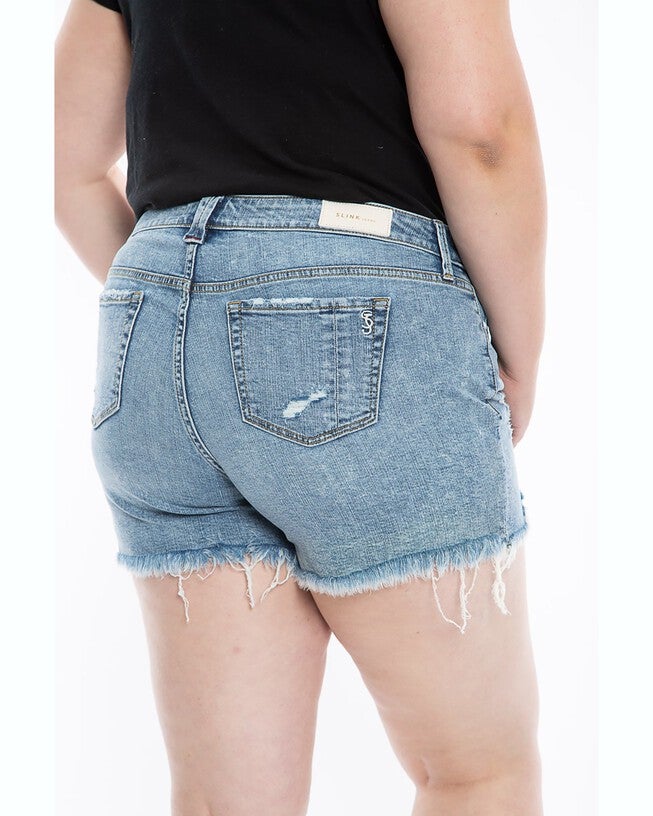 Slink Jeans Womens Mid Rise Shorts, , alternate image number null