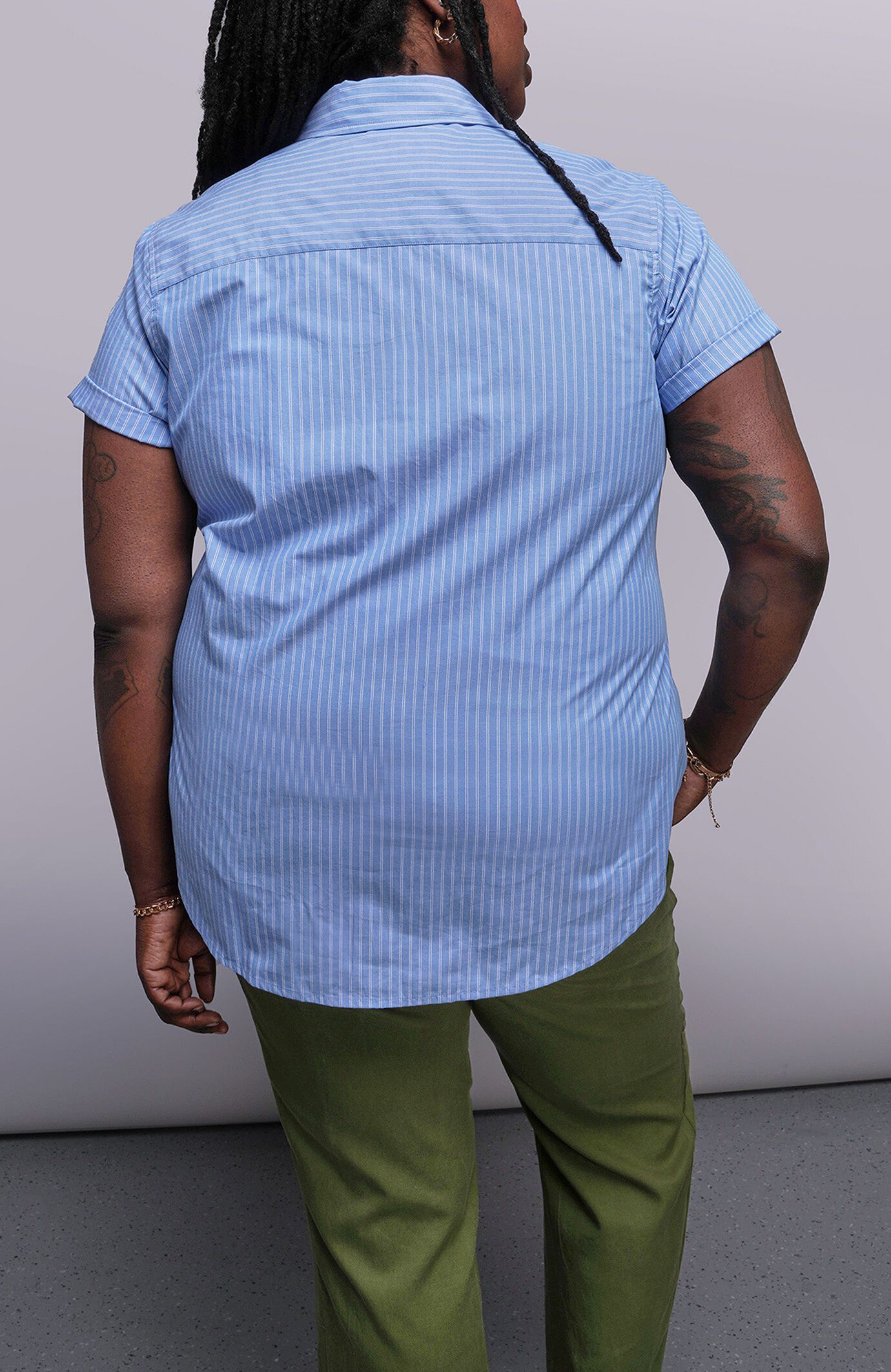 The Essential Button Up, BLUE SKYWHITE / Cornflower Blue, alternate image number 2