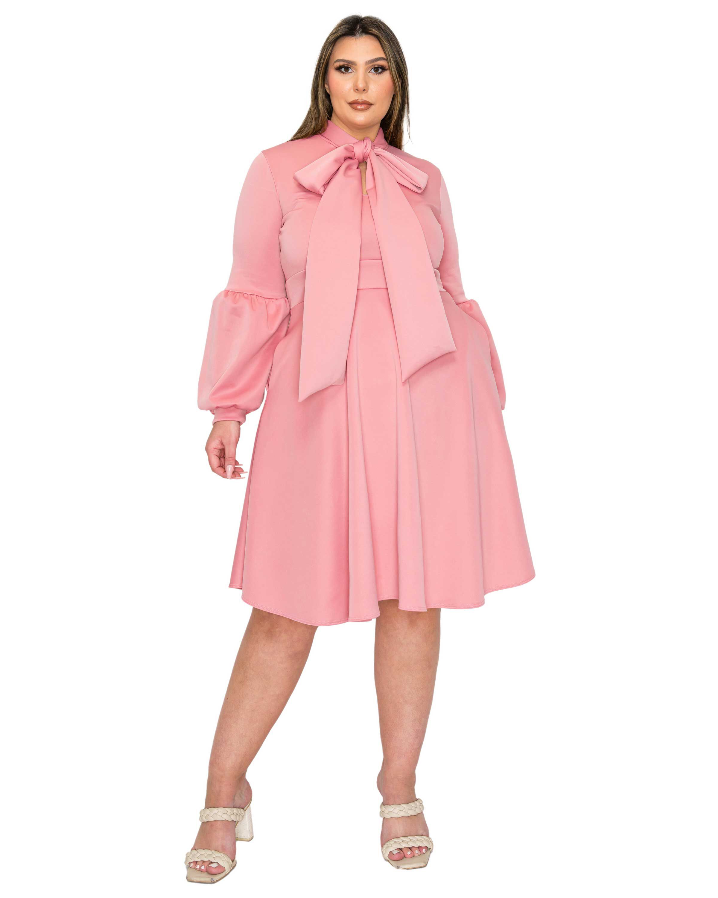 Bekah Flare Pocket Dress, Lt Mauve / Pink, hi-res image number 0