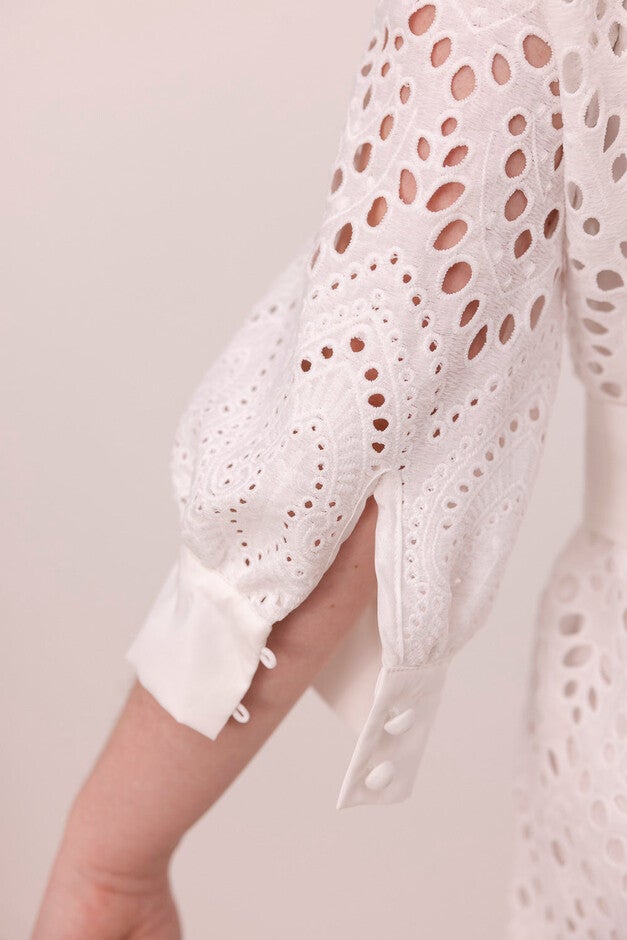 DAISY WHITE DRESS, White / White, alternate image number null