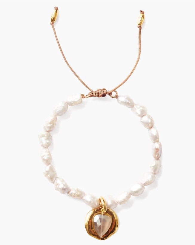 PULL-TIE BRACELET IN WHITE PEARL, White Pearl / White, hi-res image number null