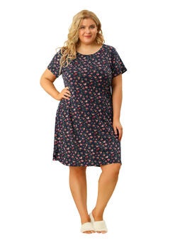 Short Sleeve Lightweight Pajama Dress