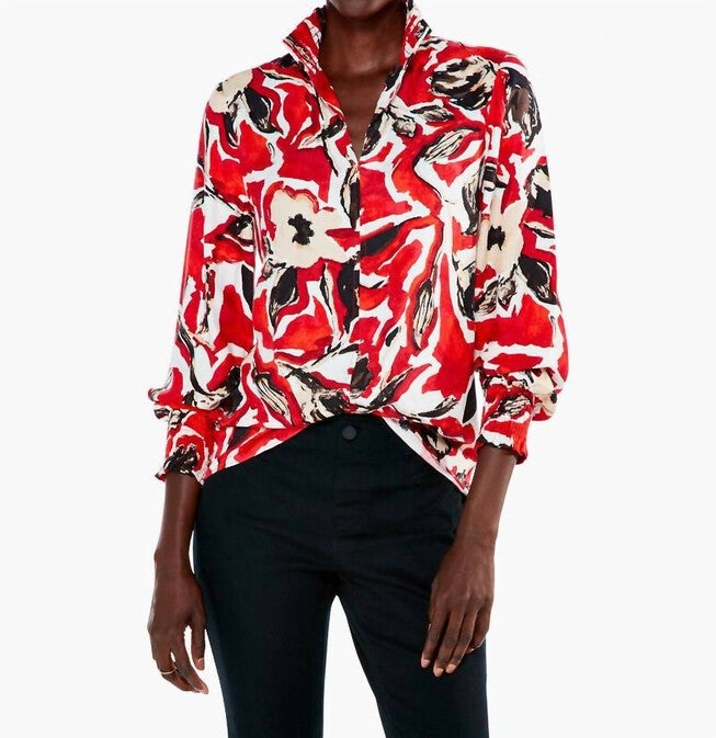 PETAL POP TOP IN RED MULTI, Red Multi / Red, hi-res image number 0