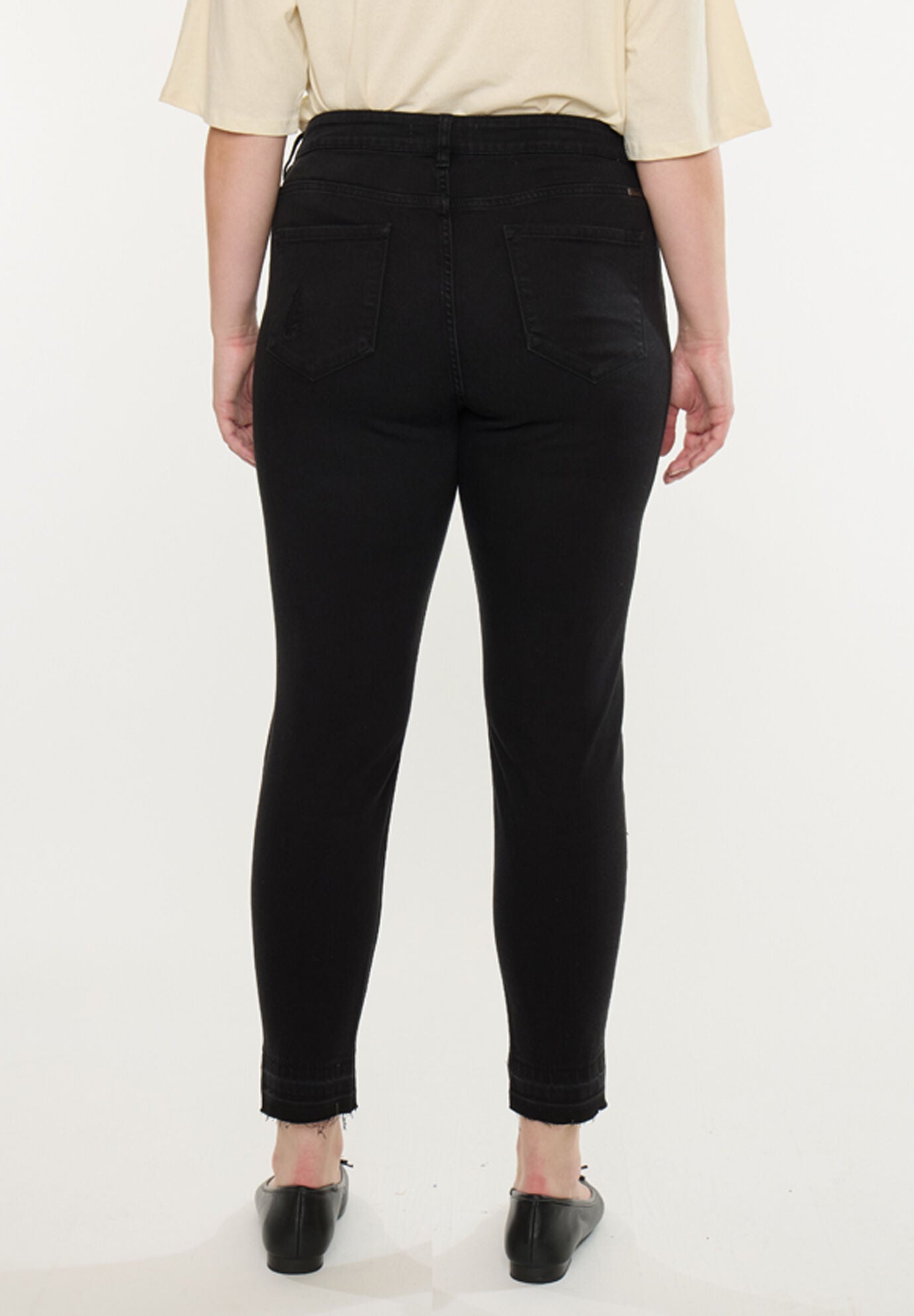 Pierson High Rise Ankle Skinny (Plus Size), Black / Black, alternate image number 5