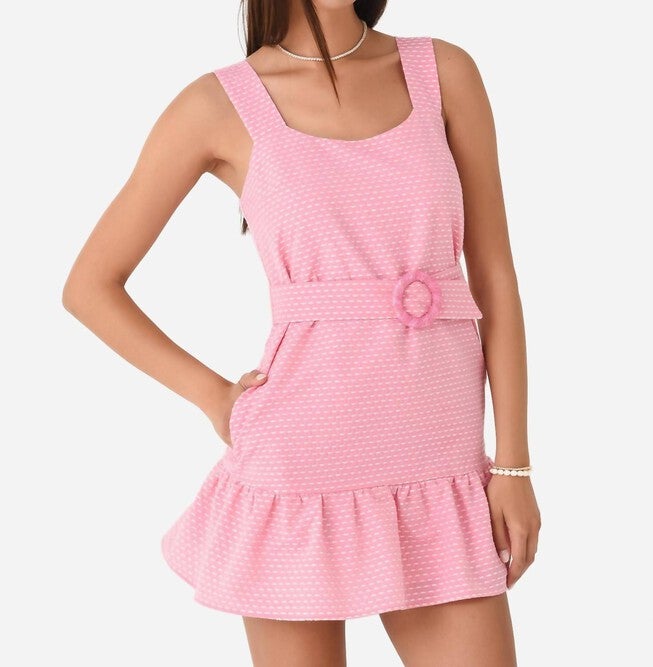NIA DRESS, Pink Ivory / Pink, hi-res image number null