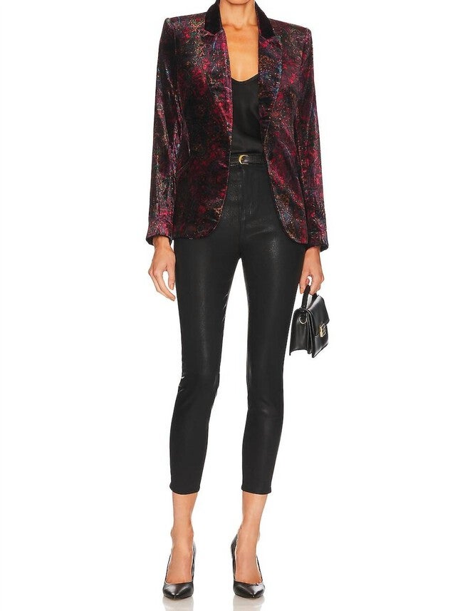 AKIRA ULTRA HIGH RISE SKINNY JEAN IN NOIR COATED, Noir Coated / Black, alternate image number null