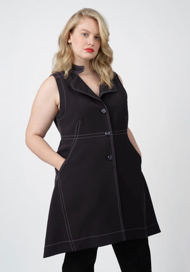 LAYERING VEST, Jet Black / Black, hi-res image number 0