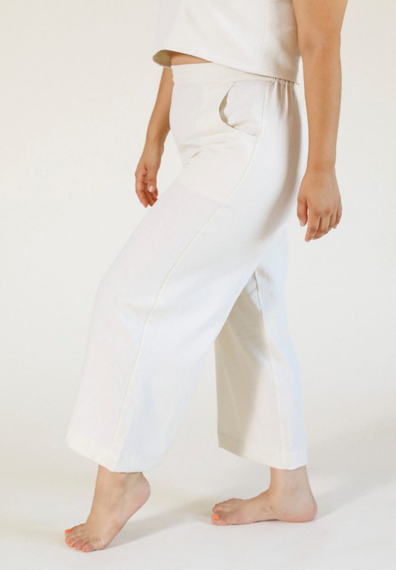 Nin Linen Pant, Ivory / Ivory, alternate image number 2
