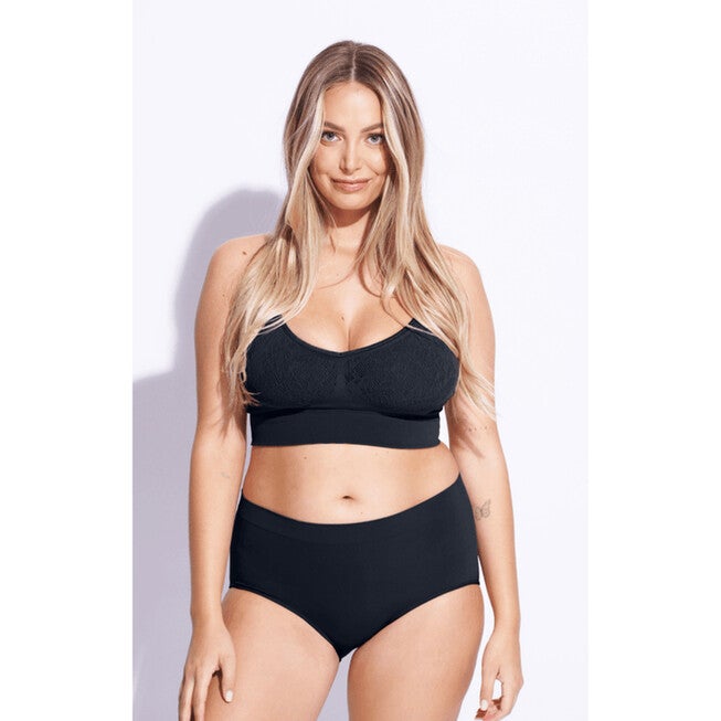 MID V LINED WIRE-FREE BRA, Onyx / Black, hi-res image number 0