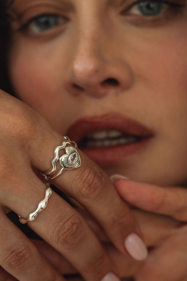 The Self Love Club Ring | Silver, Silver / Silver, alternate image number 1