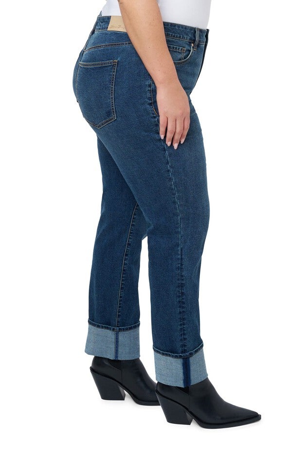 Straight Fit Cuffed Jean, St James / Medium Wash, alternate image number 1