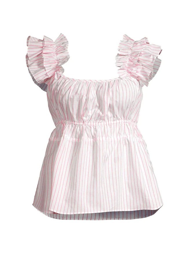 Alize Blouse, WhiteRose Pink Stripes / White, hi-res image number 0