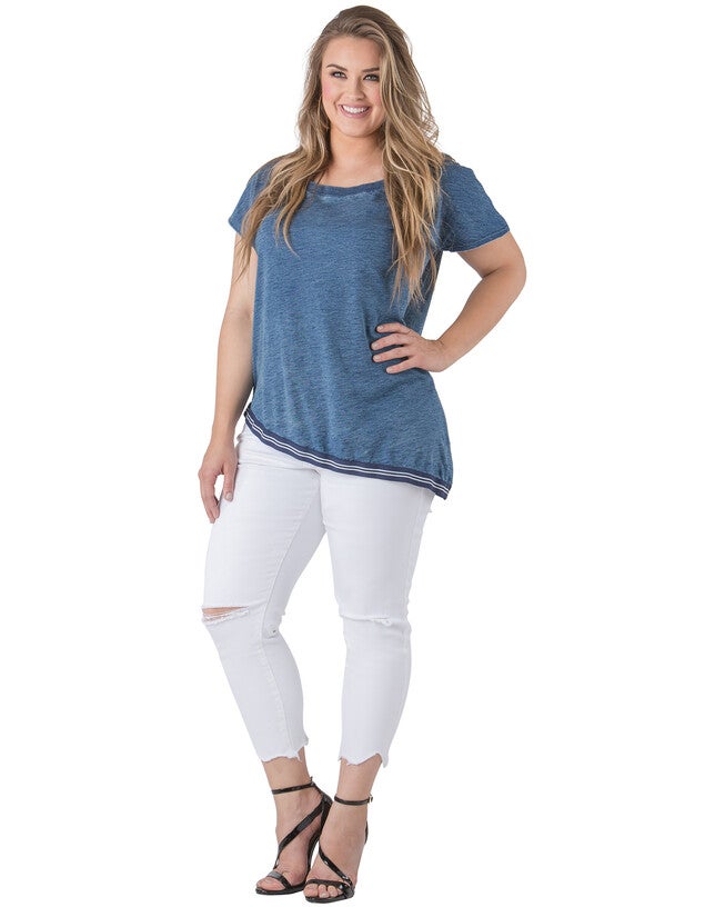 Tessa Summer Chewed Hem Cropped Jeans, 2849SHARKBIT / White, alternate image number 3
