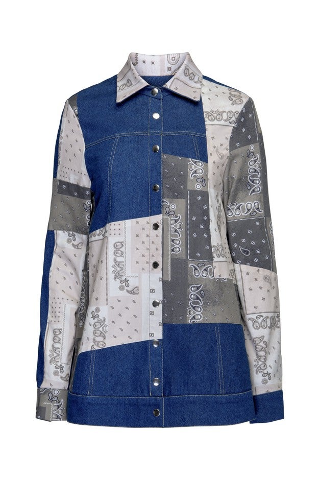 Patch Denim Jacket, Navy / Navy, hi-res image number 0
